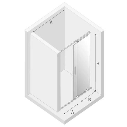 cumpără Cabină de duș New Trendy Shower Door Smart 130x200 8 mm EXK-4008 în Chișinău 