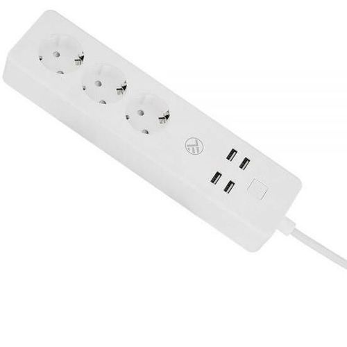 cumpără Prelungitor electric Tellur TLL331031, 3 porturi, 4*USB 4A, 2200W, 10A, 1.8m în Chișinău 