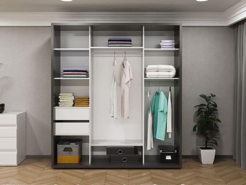 cumpără Dulap Bayro Parma 2000x2250x600 антрацит, купе în Chișinău 