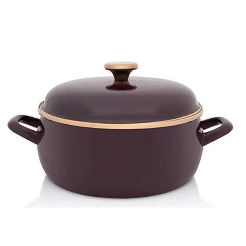 cumpără Cratiță Metalac 57043 Cratita emailata Bordo Princ 24cm, 5L, capac din metal în Chișinău 