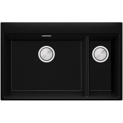 купить Мойка кухонная Primagran Oslo 80 Duo Top Black metallic + accesorii 530x780 MOVKM в Кишинёве 