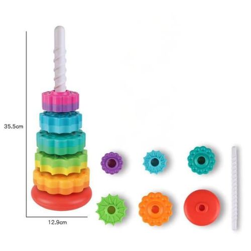 купить Игрушка Essa 8703-1 Piramida Curcubeu cu 5 inele в Кишинёве 