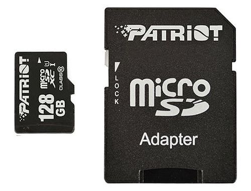 купить 128GB Patriot LX Series Professional MicroSDXC UHS-I Class 10 + Adapter MicroSD-SD, Read 85MB/s, PSF128GMCSDXC10 (card de memorie/карта памяти) в Кишинёве 
