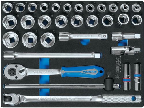 cumpără Set de unelte de mână King Tony 9-4333MRV04 набор 1/2" торцевых головок 6 гран. с принадл. 33 пр. (FOAM) în Chișinău 