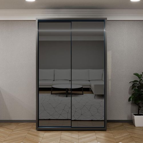 купить Шкаф Bayro Parma Graphite 1400x2250x600 антрацит, купе в Кишинёве 