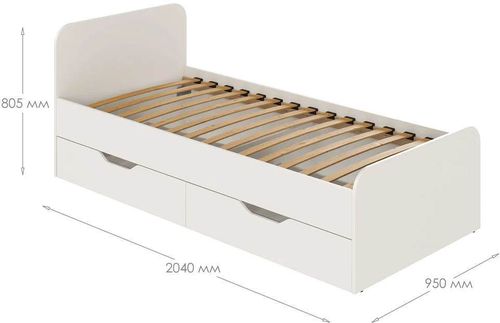 cumpără Pat pentru copii MebelStar 900 LILU 90x200 (cu sertare) Cashmere (MBS-1302) în Chișinău 