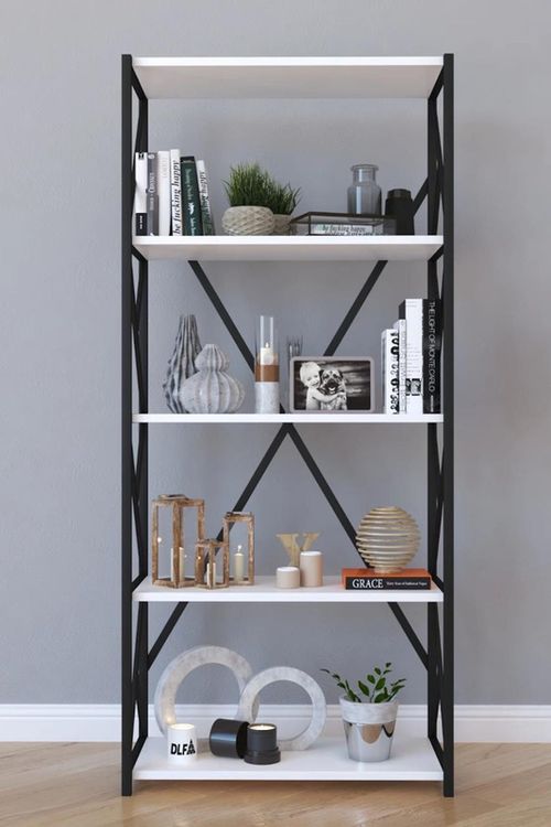купить Офисный стеллаж Remaks 5 Shelf Metal White в Кишинёве 