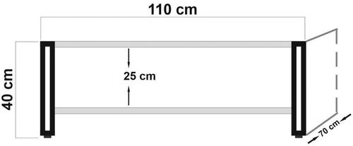 купить Журнальный столик Trendy Cosmo Rectus 110x40x70 см в Кишинёве 