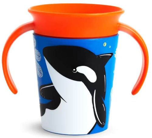 cumpără Cană cu pai Munchkin MUN0114orc Miracle Wildlove, Orca (180ml) în Chișinău 