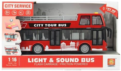 cumpără Mașină Wenyi WY916A 1:16 Autobuz cu etaj inerțial (lumină/sunet) în Chișinău 