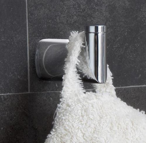 купить Вешалка для ванной Tatay 55874 Cuier pe perete Ronda 1.6x6.5x4cm aluminiu в Кишинёве 