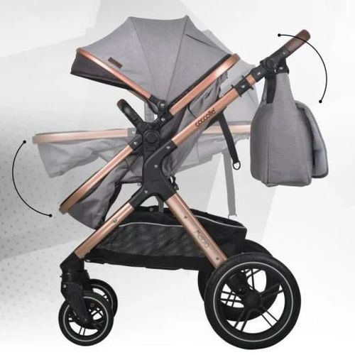 cumpără Сărucior pentru copii Coccolle Melora Moonlit Grey, 3in1 cu landou transformabil în Chișinău 