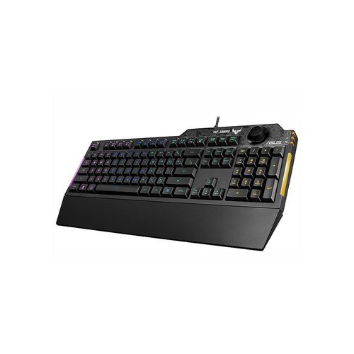 cumpără Tastatura  ASUS TUF Gaming K1 RGB keyboard with Volume knob, spill-resistance, 5-zone RGB, side light bar and Armoury Crate, gamer 90MP01X0-BKRA00 (tastatura/клавиатура) BFR în Chișinău 