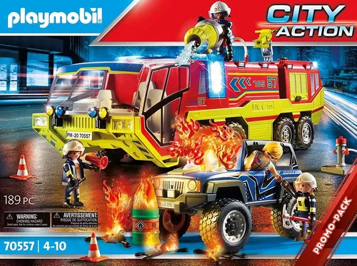 купить Конструктор Playmobil PM70557 Fire Engine with Truck в Кишинёве 