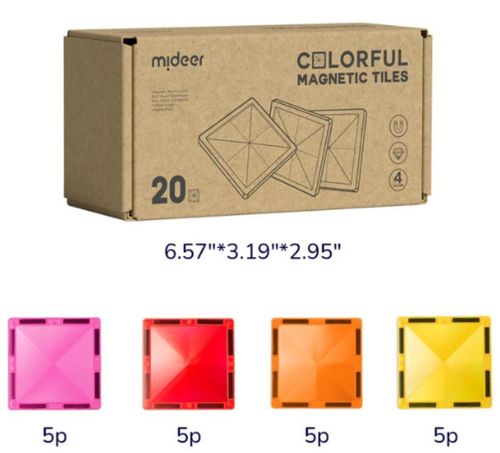 cumpără Set de construcție Mideer MD6396 Set de construcție magnetic Forme geometrice, 20 buc. în Chișinău 