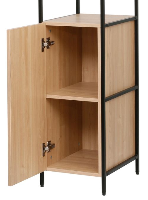 купить Офисный стеллаж Deco Lanta S 33x41x176H Oak/Black в Кишинёве 