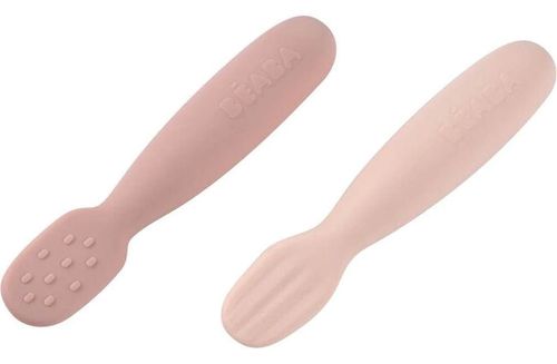cumpără Seturi pentru hrănire bebelușilor Beaba B913594 Set 2 linguri silicon Cotton Candy/Sorbet în Chișinău 