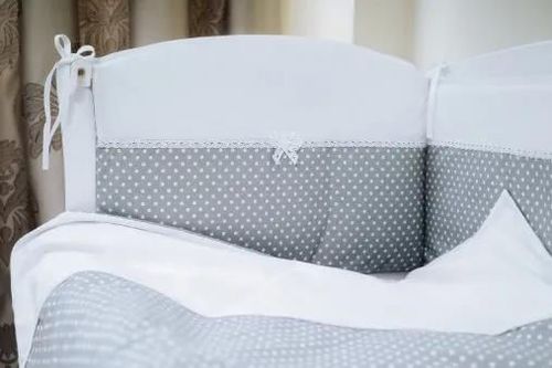 купить Детское постельное белье PernaMea Set lenjerie 8 piese Elegance Buline Gri (PM.100102/1) в Кишинёве 