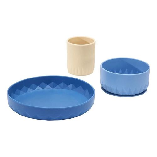 cumpără Seturi pentru hrănire bebelușilor Premaman PRF5O4-CCC-UNQ Set de vesela din silicon Origami Albastru, 3 piese în Chișinău 
