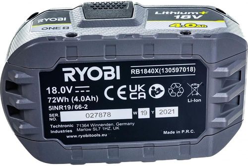 купить Зарядные устройства и аккумуляторы RYOBI RB1840X 4.0 Ah 18V 5133005053 в Кишинёве 