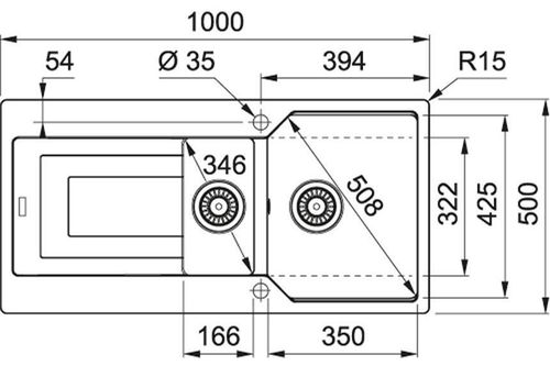 купить Мойка кухонная Franke 114.0575.039 UBG 651-100 Nero в Кишинёве 