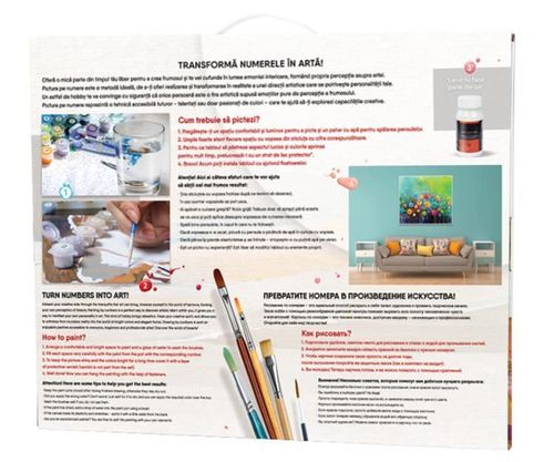 cumpără Tablou pe numere Art Gallery EX8178 Apus de toamna 30x40cm în Chișinău 