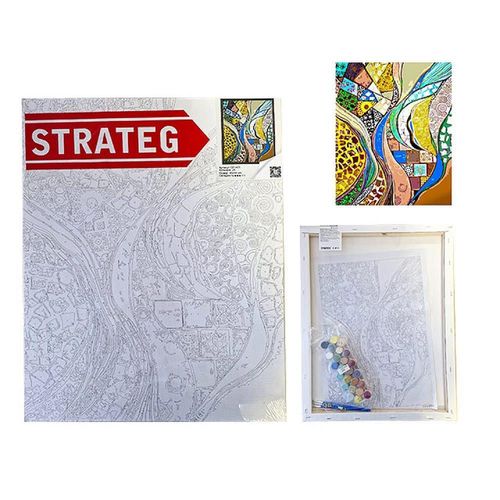 cumpără Tablou pe numere Strateg 57273 Abstractul texturii 40x50cm în Chișinău 