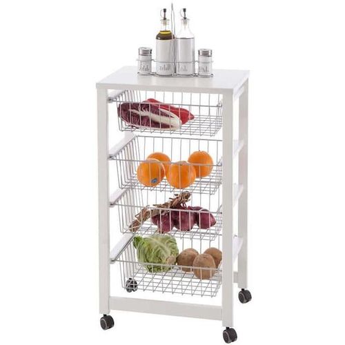 купить Тумбочка Arredamenti Italia GingerOne, для овощей с верхом, белый лак в Кишинёве 