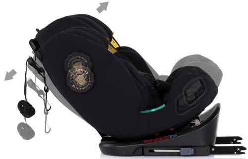 cumpără Scaun auto Chipolino STKTHG02601NO I-Size 40-150cm Isofix 360 Techno iGrow noir în Chișinău 