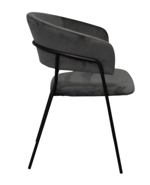 купить Стул Evelin di Costacurta YTC-097B, UF BLU-14 (Dark grey) в Кишинёве 