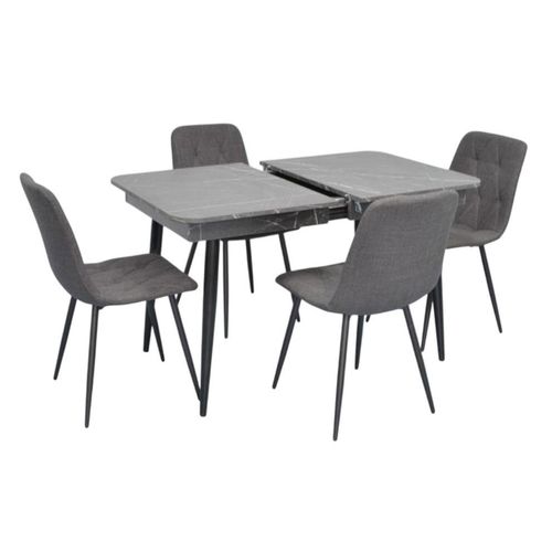 cumpără Set masă și scaune Evelin di Costacurta стол DT-431-3R B + 4 стула YTC-080B Dark grey în Chișinău 