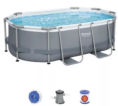 cumpără Piscină cu cadru Bestway 5614ABW Power Steel Oval 305x200x84cm în Chișinău 
