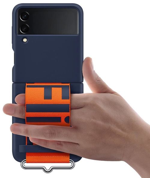 cumpără Husă pentru smartphone Samsung EF-GF711 Silicone Cover with Strap B2 Navy în Chișinău 