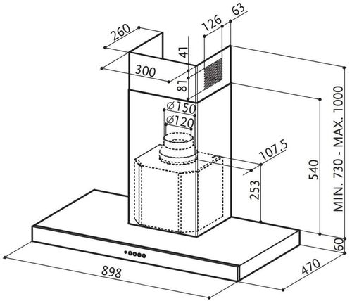 cumpără Hotă Faber STILO/SP SRM X A90 (325.0557.664) în Chișinău 