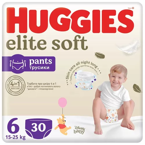 Трусики Huggies Elite Soft 6 (15-25 kg) 30 шт 
