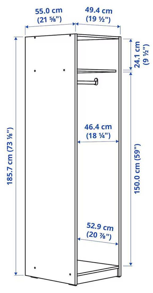 купить Шкаф Ikea Gursken 49x55x186 (Bej Deschis) в Кишинёве 