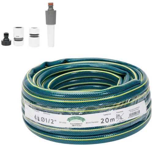 cumpără Furtun Micul Fermier Furtun Bluebos Plus 1/2inch 20m cu set duze (GF-2122) în Chișinău 