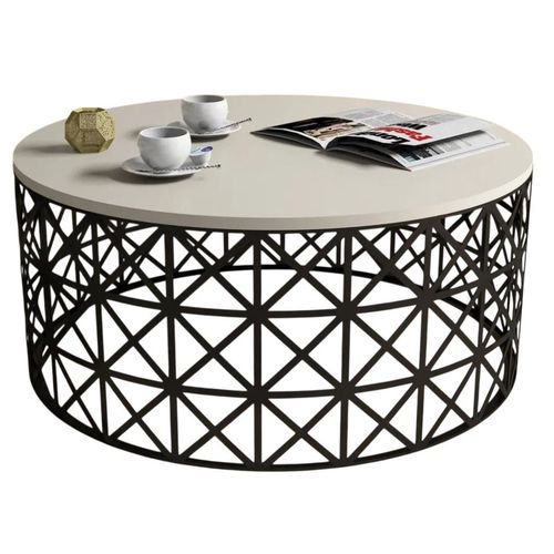 cumpără Măsuţă cafea Trendy Selin Metal Ferforje, Crem 90x38x90cm în Chișinău 