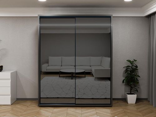 купить Шкаф Bayro Parma Graphite 1800x2250x600 антрацит, купе в Кишинёве 