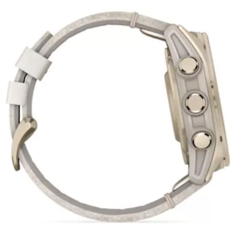 купить Смарт часы Garmin Fenix 8 – 43 mm, Sapphire, Soft Gold Stainless Steel with Fog Gray Leather Band, Fog Gray (010-02903-40) в Кишинёве 