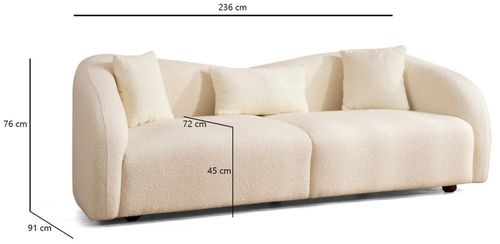 купить Диван Trendy Venedik Crema (3 locuri) в Кишинёве 