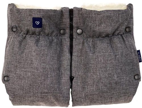 купить Аксессуар для колясок Zaffiro Муфта wool 38 x 26 cm Melange grey в Кишинёве 