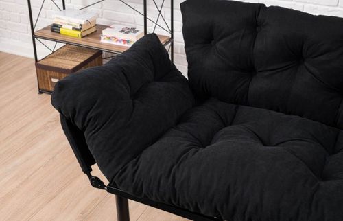 cumpără Canapea Trendy Nitta Negru, 70x85x155cm în Chișinău 
