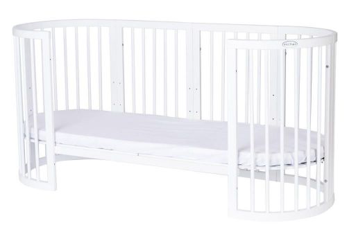 купить Кроватка Ingvart 1729003 9in1 Smart Bed Rotund Alb (transformabil), 72x72x120cm в Кишинёве 