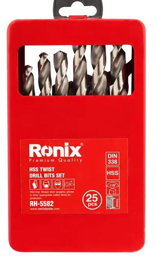 cumpără Burghiu Ronix RH-5582 Set 25buc burghie cutie metalică în Chișinău 