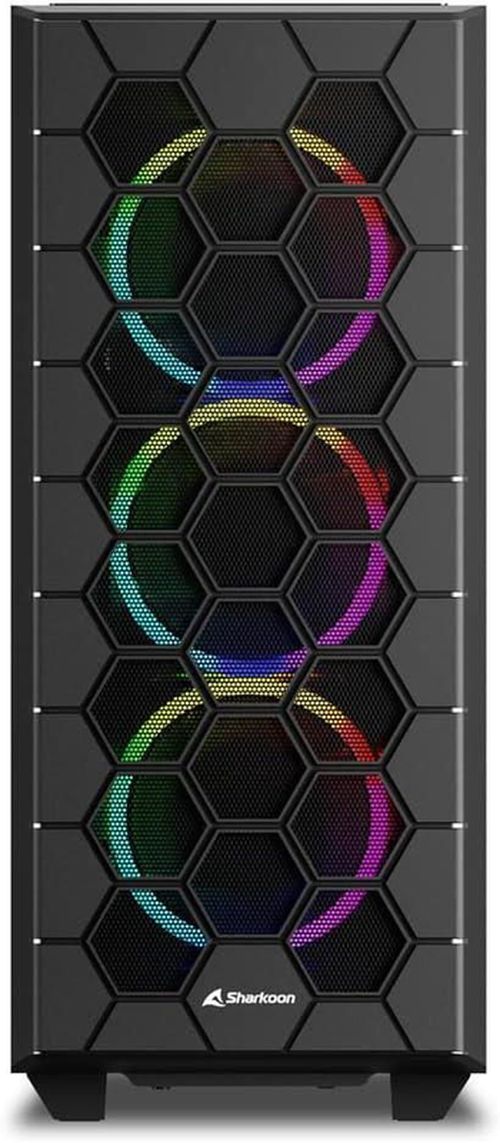 купить Корпус для ПК Sharkoon RGB HEX Black ATX Case в Кишинёве 