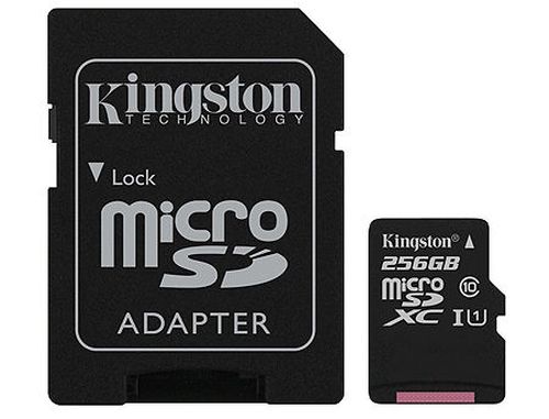 купить 256GB Kingston Canvas Select SDCS/256GB microSDHC, 80MB/s, (Class 10 UHS-I) + Adapter MicroSD-SD (card de memorie/карта памяти) в Кишинёве 