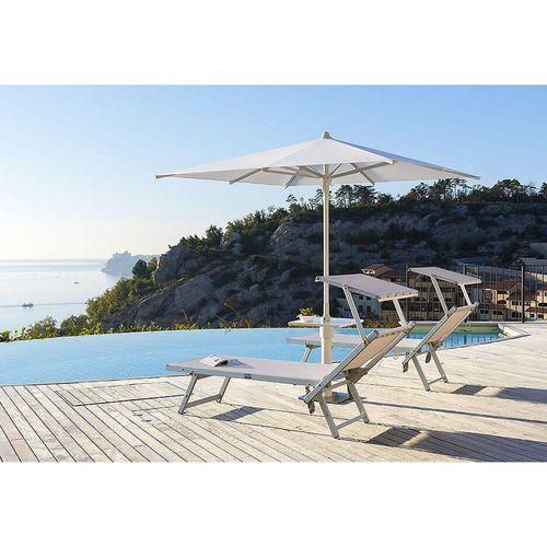 cumpără Umbrela CREMA CRONO CR250 (Italia), diametrul 250 cm + Husa pentru umbrela + suport (80 cm) pentru instalare în baza de greutate + base art. B26 (35 kg) (Umbrela pentru gradina exterior terasa bazin) în Chișinău 