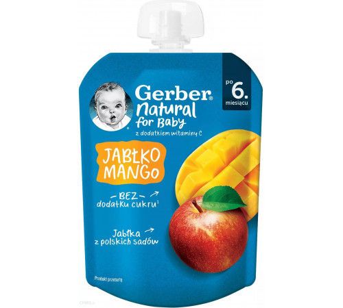 Piure Gerber Mere cu mango (6+ luni) 80 g 