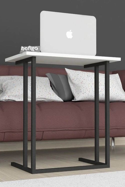 купить Подставка для ноутбука Nex Home Стол на металлических ножках, 60x35,5x65 см, Белый (17-03-01) в Кишинёве 